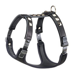 Ferplast Giotto Luxor Hundegeschirr aus Leder in Schwarz für mittelgroße Hunde Medium – Bild 1 von 3