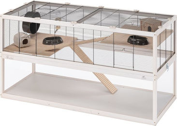 Produktbild von Ferplast Hamsterkäfig Domster 120 in Schwarz Weiß Transparent mit Maßen 120 x 50 x 66,5 cm