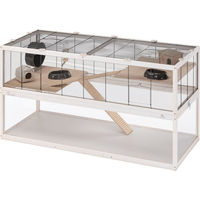 Produktbild von Ferplast Hamsterkäfig Domster 120 in Schwarz Weiß Transparent mit Maßen 120 x 50 x 66,5 cm