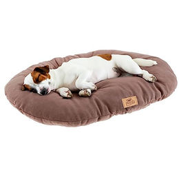Ferplast Hundebett Relax Microfleece Hundekissen für große Hunde in Taupe/Beige – Bild 1 von 3
