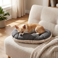 Produktbild von Ferplast Hundebett und Katzenkissen aus Baumwolle XS Braun Weiß Grau für Welpen und kleine Hunde - 1 Stk.