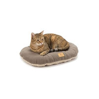 Produktbild von Ferplast Hundebett und Katzenkissen Relax aus weichem Microfleece in Beige Größe S