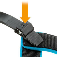 Produktbild von Ferplast Hundegeschirr Agila Fluo 3 Blau für mittelgroße Hunde mit weicher Polsterung und Schnellverschluss Brustumfang 42–50 cm