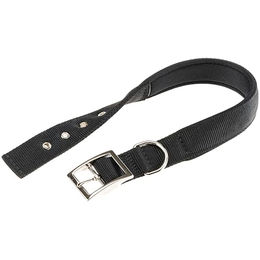 Ferplast Hundehalsband aus gepolstertem Nylon mit Metallschnalle Schwarz Größe L Halsumfang 43–50 cm – Bild 1 von 5