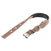Produktbild von Ferplast Hundehalsband für kleine Hunde aus Nylon in Braun mit verstellbarem Halsumfang 23–31 cm