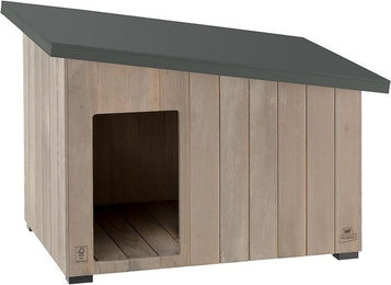Ferplast Hundehütte Argo 60 aus FSC-Holz wetterfest und isolierend für kleine Hunde – Bild 1 von 8