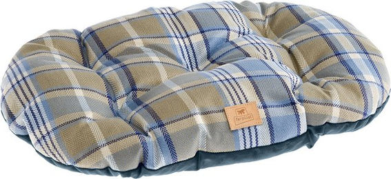 Ferplast Hundekissen Scott Blau für kleine Hunde und Katzen L 78 x 50 x 10,5 cm – Bild 1 von 4