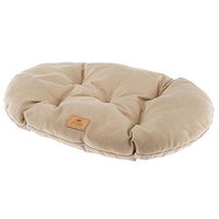Produktbild von Ferplast Hundekissen und Katzenkissen STUART 65/6 Beige mit Velours und Tweed Doppelseitig Waschbar Größe L