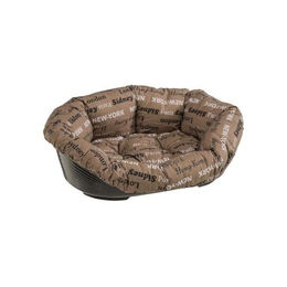 Ferplast Hundekorb aus Kunststoff mit waschbarem gepolstertem Kissen 52 x 39 x 21 cm – Bild 1 von 5