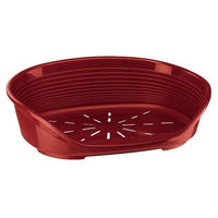 Produktbild von Ferplast Hundekorb Siesta Deluxe aus Kunststoff in Rot für kleine Hunde 70,5x52x23,5cm