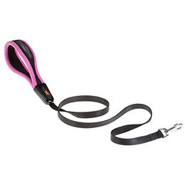 Ferplast Hundeleine ERGOFLUO aus Nylon mit ergonomisch gepolstertem Griff für große Hunde, Rosa, 120 cm – Bild 1 von 5