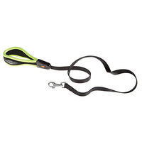 Produktbild von Ferplast Hundeleine ERGOFLUO aus Nylon mit ergonomisch gepolstertem Griff für mittelgroße Hunde Gelb 120 cm