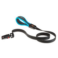 Produktbild von Ferplast Hundeleine Ergofluo Matic aus Nylon mit ergonomischem Griff Blau 120 cm