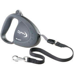 Ferplast Hundeleine Flippy TECH Rollleine für große Hunde bis 50 kg mit 5 m Gurtband Schwarz - 5 m – Bild 1 von 3