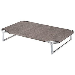 Ferplast Hundematte Dream 100 Klappbett für kleine bis mittelgroße Hunde aus Aluminium in Grau – Bild 1 von 3