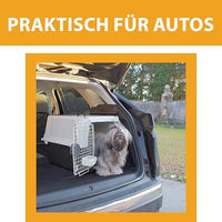 Produktbild von Ferplast Hundetransportbox Atlas 40 für mittelgroße Hunde Grau