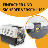 Produktbild von Ferplast Hundetransportbox Atlas 70 für große Hunde Grau aus Kunststoff