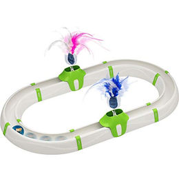 Ferplast Interaktives Intelligenzspielzeug TURBINE für Katzen mit leichtem Ball aus Kunststoff 72 x 40 cm Weiß – Bild 1 von 4