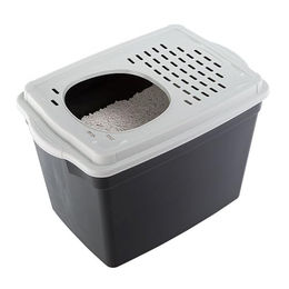 Ferplast Jumpy Katzentoilette mit Deckel und Top-Entry Zugang Schwarz – Bild 1 von 4