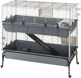 Ferplast Kaninchenkäfig Vital 120 zweistöckig für Kaninchen und Meerschweinchen L 120 x B 60 x H 116 cm – Bild 1 von 8