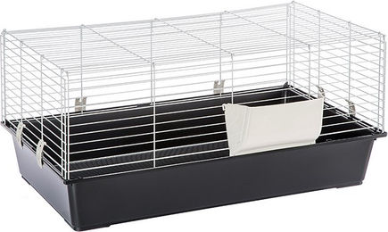 Produktbild von Ferplast Kleintierkäfig Piggy Basic für Meerschweinchen und Kaninchen Schwarz 95 x 57 x 46 cm