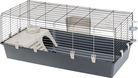 Produktbild von Ferplast Kleintierkäfig Rabbit 120 für Kaninchen und Meerschweinchen Grau L 118 x B 58,5 x H 51,5 cm