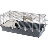 Produktbild von Ferplast Kleintierkäfig Rabbit 120 für Kaninchen und Meerschweinchen Grau L 118 x B 58,5 x H 51,5 cm