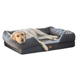 Ferplast Komfortbett Memor-One Orthopädisches Hundebett mit Memory Foam für große Hunde und Senioren Grau 112 x 88 x 26,5 cm – Bild 1 von 4