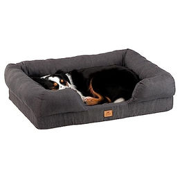 Ferplast Komfortbett Memor-One Orthopädisches Hundebett mit Memory Foam für große Hunde und Senioren Grau 93 x 73 x 22,5 cm – Bild 1 von 8