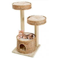 Produktbild von Ferplast Kratzbaum Amir für Katzen aus Schilf und Sisal in Naturoptik 50 x 50 x 103 cm