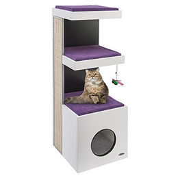 Ferplast Kratzbaum Kletterbaum für Katzen in Tiger-Optik 40 x 40 x 115 cm – Bild 1 von 1