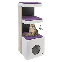 Produktbild von Ferplast Kratzbaum Kletterbaum für Katzen in Tiger-Optik 40 x 40 x 115 cm