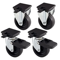 Produktbild von Ferplast L388B Kit 4 Räder für Transportboxen Atlas Professional Classic 50 60 in Schwarz aus Kunststoff