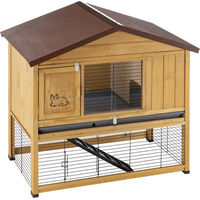 Produktbild von Ferplast Outback All Seasons Kleintierstall aus Holz mit Wärmedämmung für Kaninchen und Meerschweinchen L 117 x T 71 x H 115,5 cm