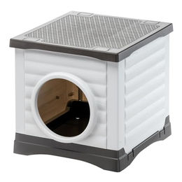 Ferplast PETVILLA 50 Außenzwinger aus recyceltem Kunststoff für Hunde, Katzen und Kaninchen 38,5 x 43 x 38,5 cm – Bild 1 von 5