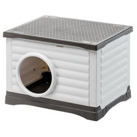 Produktbild von Ferplast PETVILLA Außenzwinger aus recyceltem Kunststoff für Hunde Katzen und Kaninchen 54 x 43 x 38,5 cm
