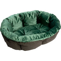 Produktbild von Ferplast Siesta Deluxe Ersatzüberzug aus Samt in Grün für Hundekörbe Größe 10 L 96 x B 71 x H 32 cm