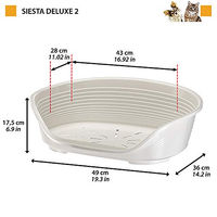 Produktbild von Ferplast Siesta Deluxe Hundebett für Hunde und Katzen XS Weiß aus Kunststoff