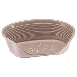 Ferplast Siesta Deluxe Hundebett und Katzenbett aus Kunststoff in Taubengrau Größe S 54 x 35 x 21,5 cm – Bild 1 von 5
