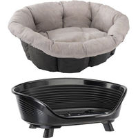 Produktbild von Ferplast Siesta Deluxe Hundekorb Set mit Überzug und Füßen in Beige Größe L