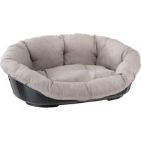 Produktbild von Ferplast Siesta Deluxe Hundekorb Set mit Überzug Sofa Tweed beige und Füßen