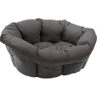 Produktbild von Ferplast Siesta Deluxe Sofá Überzug Anthrazit aus Baumwolle Größe L 96 x 71 x 32 cm für Hund und Katze
