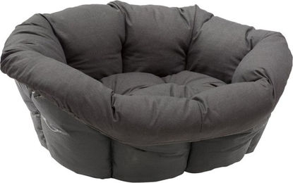 Produktbild von Ferplast Siesta Deluxe Sofa Überzug für Hundekissen und Katzenkissen aus Baumwolle Anthrazit Größe L 64 x 48 x 25 cm