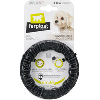 Produktbild von Ferplast Smile Fitnessring Hundespielzeug zur Zahnpflege aus TPR in Schwarz Größe XS