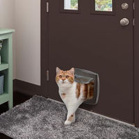 Produktbild von Ferplast SWING 1 Haustierklappe für Katzen und kleine Hunde mit Teiltunnel in Braun - 1 Stk.