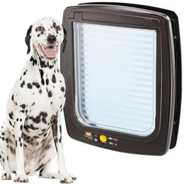 Ferplast Swing 15 Haustierklappe für Hunde und Katzen mit 4-Wege-Steuerung in Braun – Bild 1 von 5