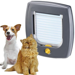 Ferplast SWING 3 Haustierklappe für Katzen und kleine Hunde mit 4-Wege-Steuerung in Grau – Bild 1 von 6