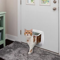 Produktbild von Ferplast SWING 5 Haustierklappe für Katzen und kleine Hunde mit 4-Wege-Steuerung in Weiß