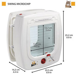 Ferplast Swing Microchip Katzenklappe mit Chiperkennung Braun Klein – Bild 1 von 7