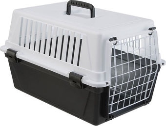 Produktbild von Ferplast Transportbox Mappa Mini aus Kunststoff für Hunde und Katzen Schwarz Weiß